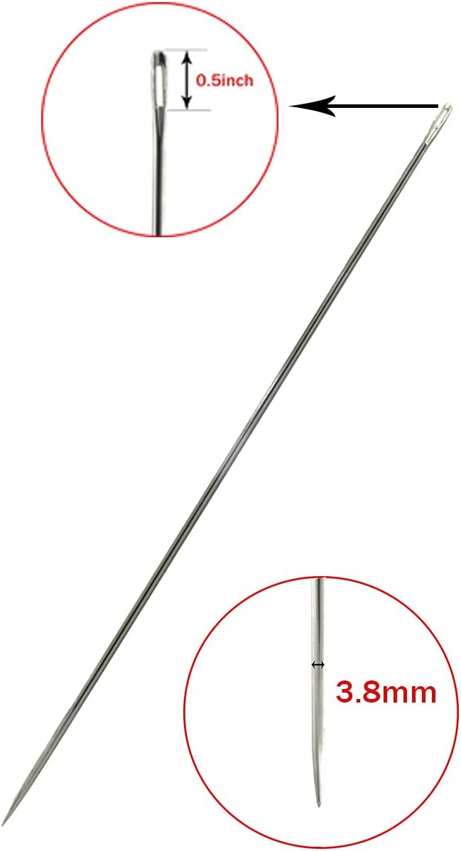 10" Upholstery Large Eye Long Needle Apply to Home or Work Hand Sewing Tapestry Embroidery. (10 INCH)
