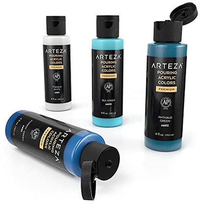 Acrylic Pouring Paint Set of 4 Colors (16 Fl Oz)