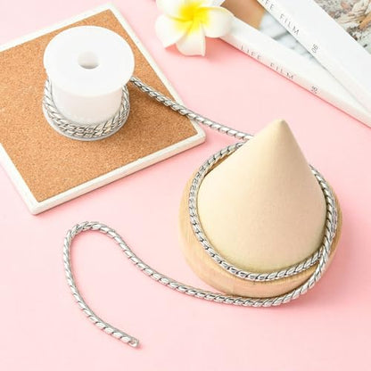 3.28 Feet(1m) 304 Stainless Steel Link Chains with Spool Snake Chain Unfinished Necklace Chain for Jewelry Making DIY Craftings - 4.8mm