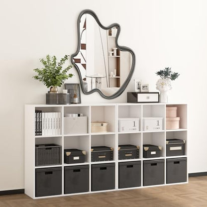 Wooden 9 Cube Storage Organizer with Closed Back Panel (9 Count)