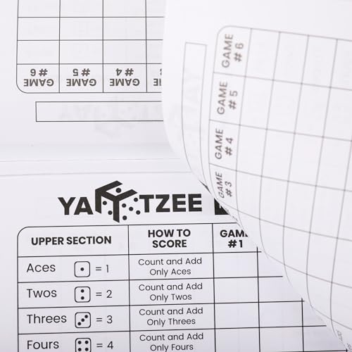 Perforated Yahtzee Score Pads