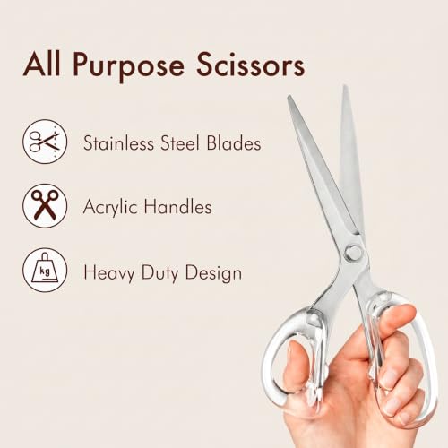 9” Stainless Steel Acrylic Scissors