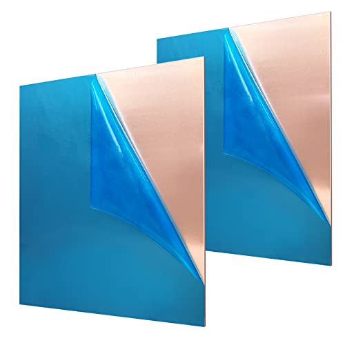 2 Pieces 99.9% Pure Copper Sheet (2 Count)
