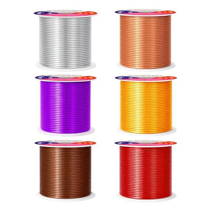 16 GA Purple Brown Red Assorted Anodized Aluminum Craft Wire (390 Foot)