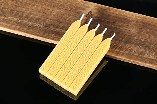5Pcs Gold Sealing Wax Sticks with Wicks for Wax Seal Stamp (5 Count)