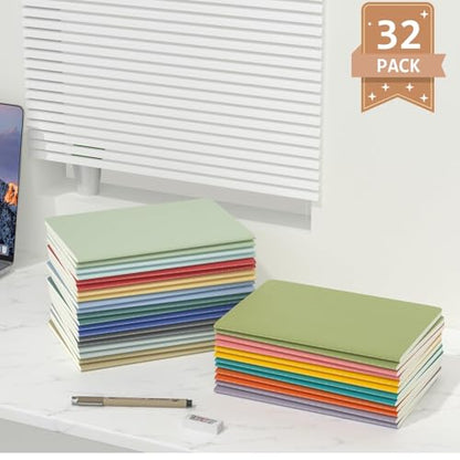 32 Pack Blank Notebook Journals Bulk