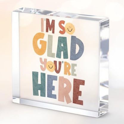 Positive Affirmation Desk Decor Acrylic Sign 4X4 Inch