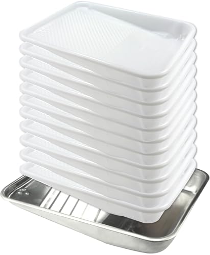 11 Pack 9 inch Disposable Plastic Paint Roller Tray