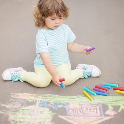 20 Pcs Sidewalk Chalks for Kids Non Toxic Jumbo Chalk for Party Gift Outdoor Art Classroom Play Painting (20 Count)