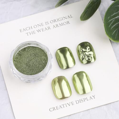 4 Colors Chrome Nail Powder Set Metallic Mirror Effect Nail Chrome Powder