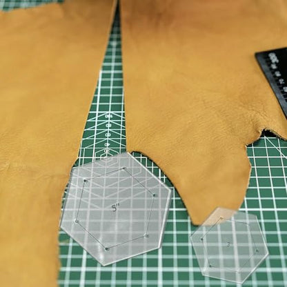 7 Pieces Hexagon Quilting Template with 1