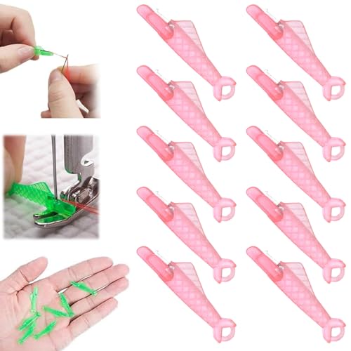 10 Pcs Fish Mouth Sewing Machine Needle Threader