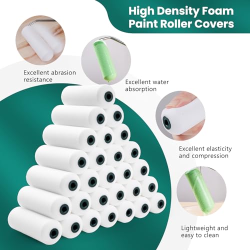 4 Inch Foam Paint Roller Covers 28 Pack