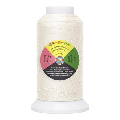 Off White Tex 90 Polyester Heavy Duty Thread for Upholstery