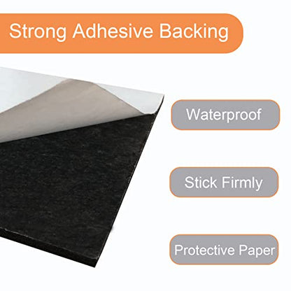 8 Pcs Black Adhesive Foam Pads Closed Cell Foam Sheets 1 (8 Count)