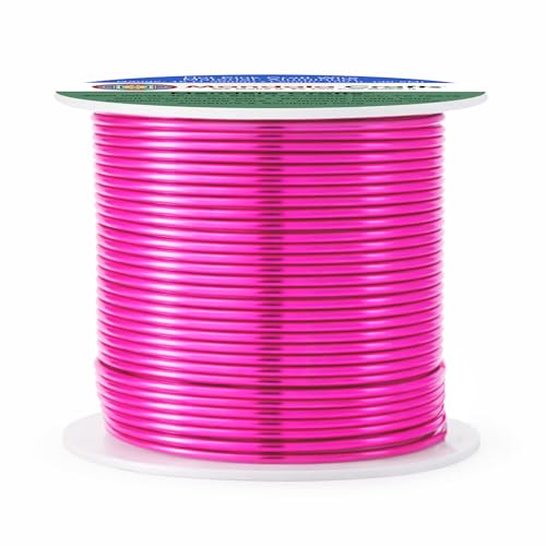 16 Gauge Hot Pink Anodized Aluminum Craft Wire (100 Foot)