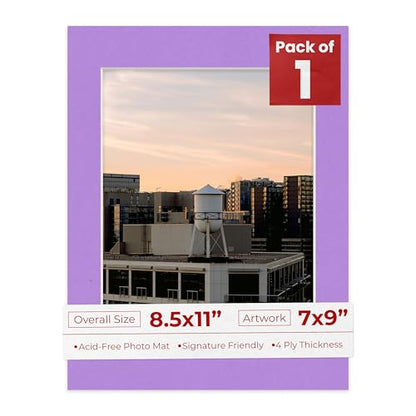 8.5x11 Mat Bevel Cut for 7x9 Photos