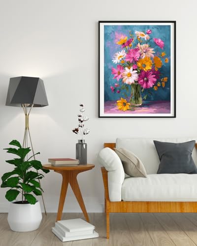 14 ct Counted Cross Stitch Kits for Adults Flowers Cross Stitch Patterns Stamped Printed Cross Stitch Kits