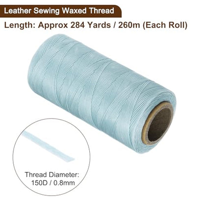 150D 0.8mm Flat Waxed Polyester Leather Sewing Thread
