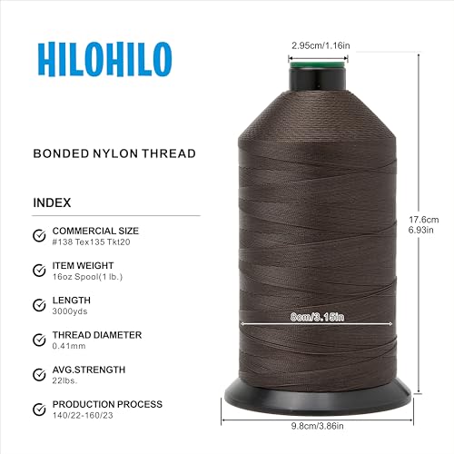 Extra Strong Bonded Nylon Thread #138 Tex135