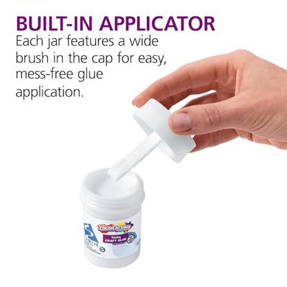 Tacky Craft Glue Jars with Brush Applicators (12 Count)