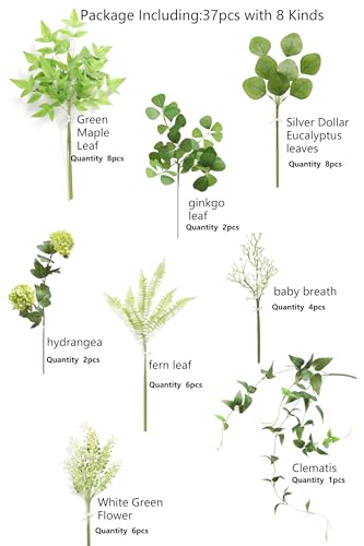 Artificial Greenery Stems Box Set (37 Count)