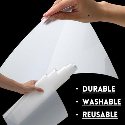 12 Inches x 80 ft 6 Mil Rolls Blank Stencil Sheets Acetate Sheets Clear Template Material Reusable Acetate Rolls for Crafts Stencil Paper Vinyl for Cutting Machines
