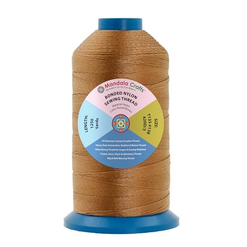 Size 138 420D T135 Russet Brown Bonded Nylon Thread 1250 YDs (3750 Foot)