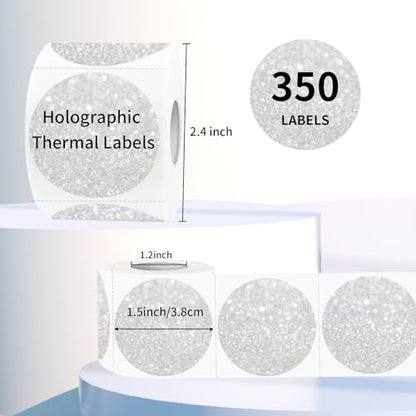 1.5" Holographic Direct Thermal Label Stickers