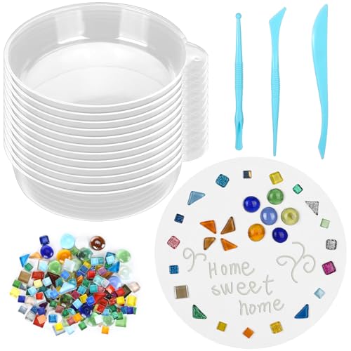 24 Pcs Stepping Stone Kit Includes Concrete Mold (24 Count)