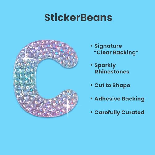 Sparkly Rhinestone Alphabet Letter Sticker C