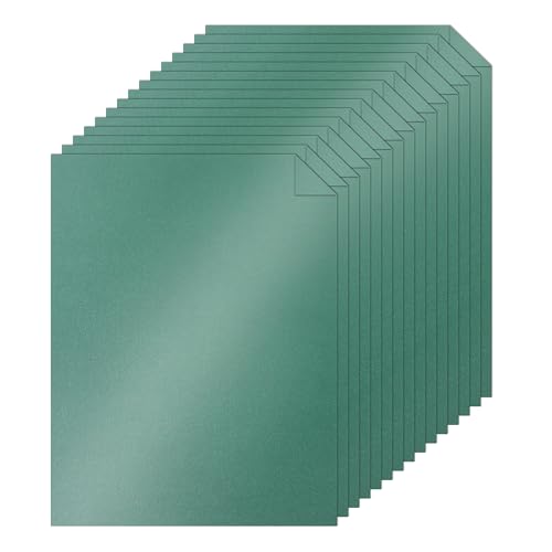 40 Sheets Dark Green Shimmer Cardstock 8.5 x 11 Paper 75lb (40 Count)