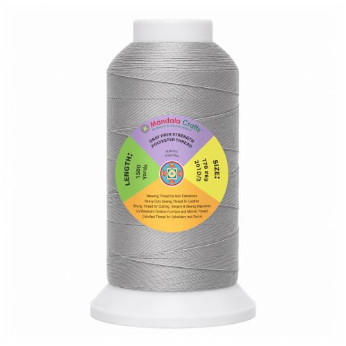 Gray Tex 70 Polyester Heavy Duty Thread for Upholstery