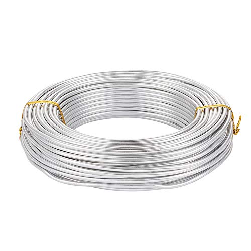82 ft Aluminum Craft Wire 9 Gauge Silver Metal Bendable Sculpting Floral Wire for Jewelry Craft Doll Skeleton Bonsai (82 Foot)