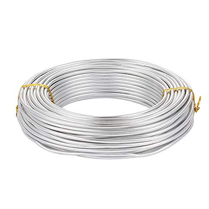 82 ft Aluminum Craft Wire 9 Gauge Silver Metal Bendable Sculpting Floral Wire for Jewelry Craft Doll Skeleton Bonsai (82 Foot)