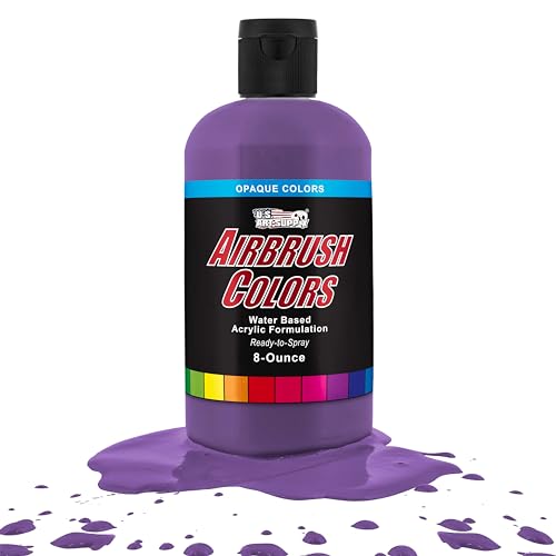 Opaque Deep Purple Acrylic Airbrush Paint (8 Ounce)