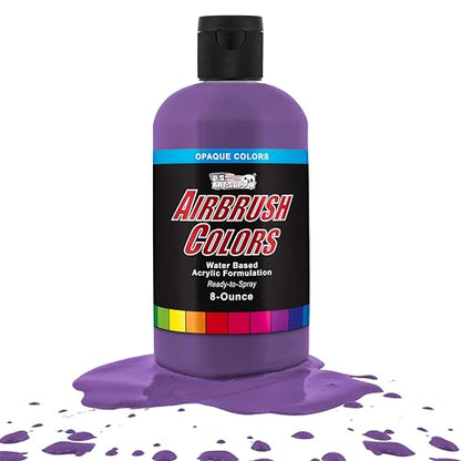 Opaque Deep Purple Acrylic Airbrush Paint (8 Ounce)