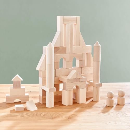 Wooden Building Blocks 60 Piece Set