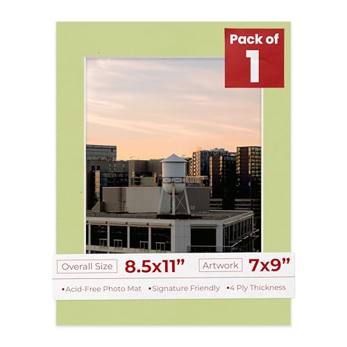 8.5x11 Mat Bevel Cut for 7x9 Photos