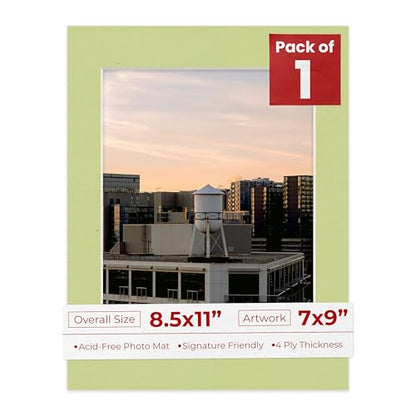 8.5x11 Mat Bevel Cut for 7x9 Photos