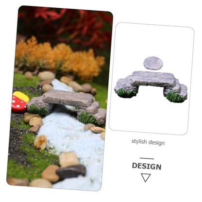 Creative Miniature Bridge and Stepping Stones for Garden and Bonsai Decor DIY Micro Landscape Kit with and Stone Pathway for Succulent Planters and Fish Tank Ornamentation