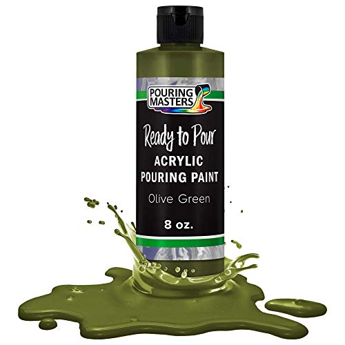 Olive Green Acrylic Ready to Pour Pouring Paint (8 Fl Oz)