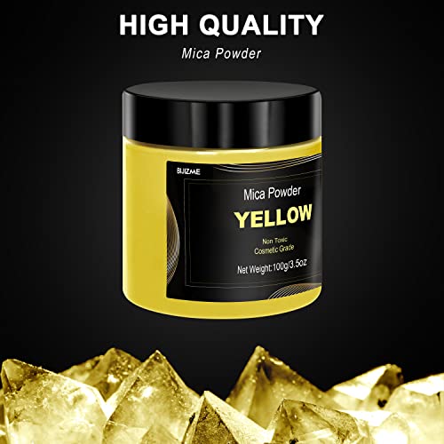 Yellow Mica Powder Pigment (3.5 Ounce)