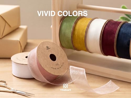 Burgundy Organza Ribbon 1" x 30 Yd Sheer Gift Wrapping Ribbon (3 Count)
