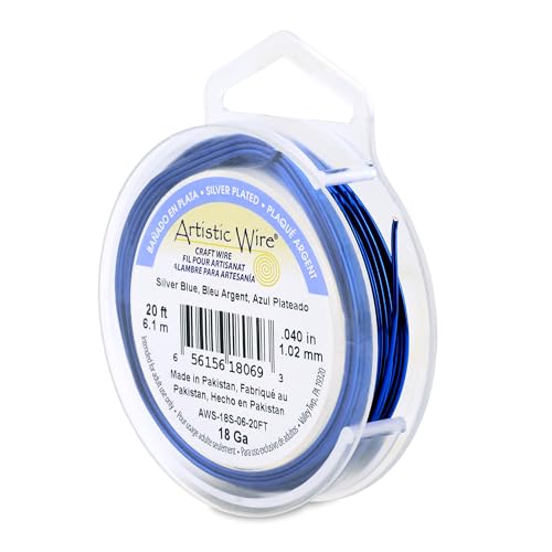 18 Gauge Silver Plated Tarnish Resistant Colored Copper Craft Wire