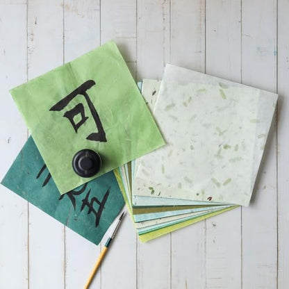 Natural Fiber Mulberry Paper Sheets 6 x 6 Inches (50 Count)