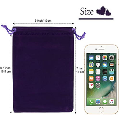 20pcs Velvet Bags 5x7 in for Jewelry Gift Packaging (20 Count)