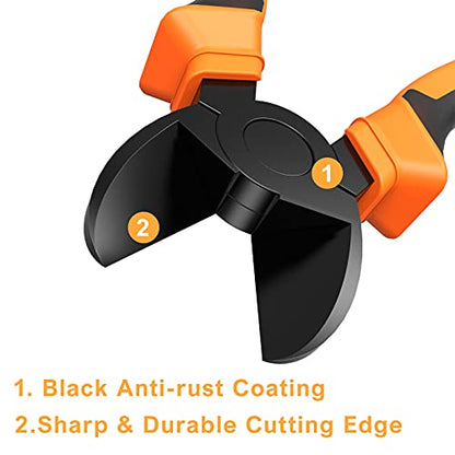 Wire Cutters Heavy Duty Side Cutters 7.5 Inches CRV Steel