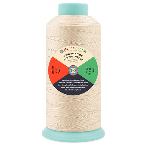 Size 92 280D T90 Natural Bonded Nylon Thread