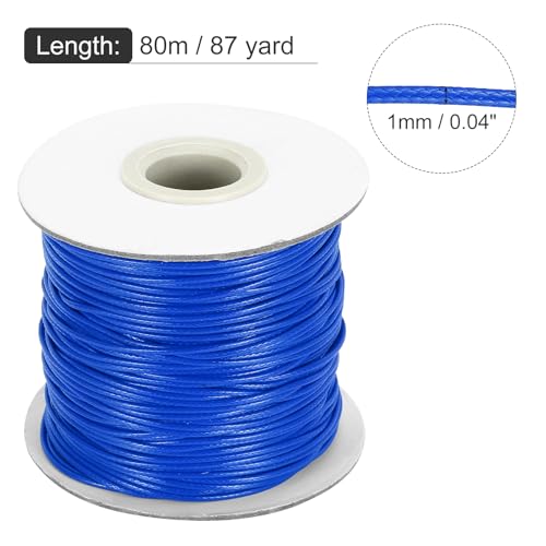 Waxed Cord 1mm Waxed Thread 87 Yard Wax String Leather Cord for Bracelet Making